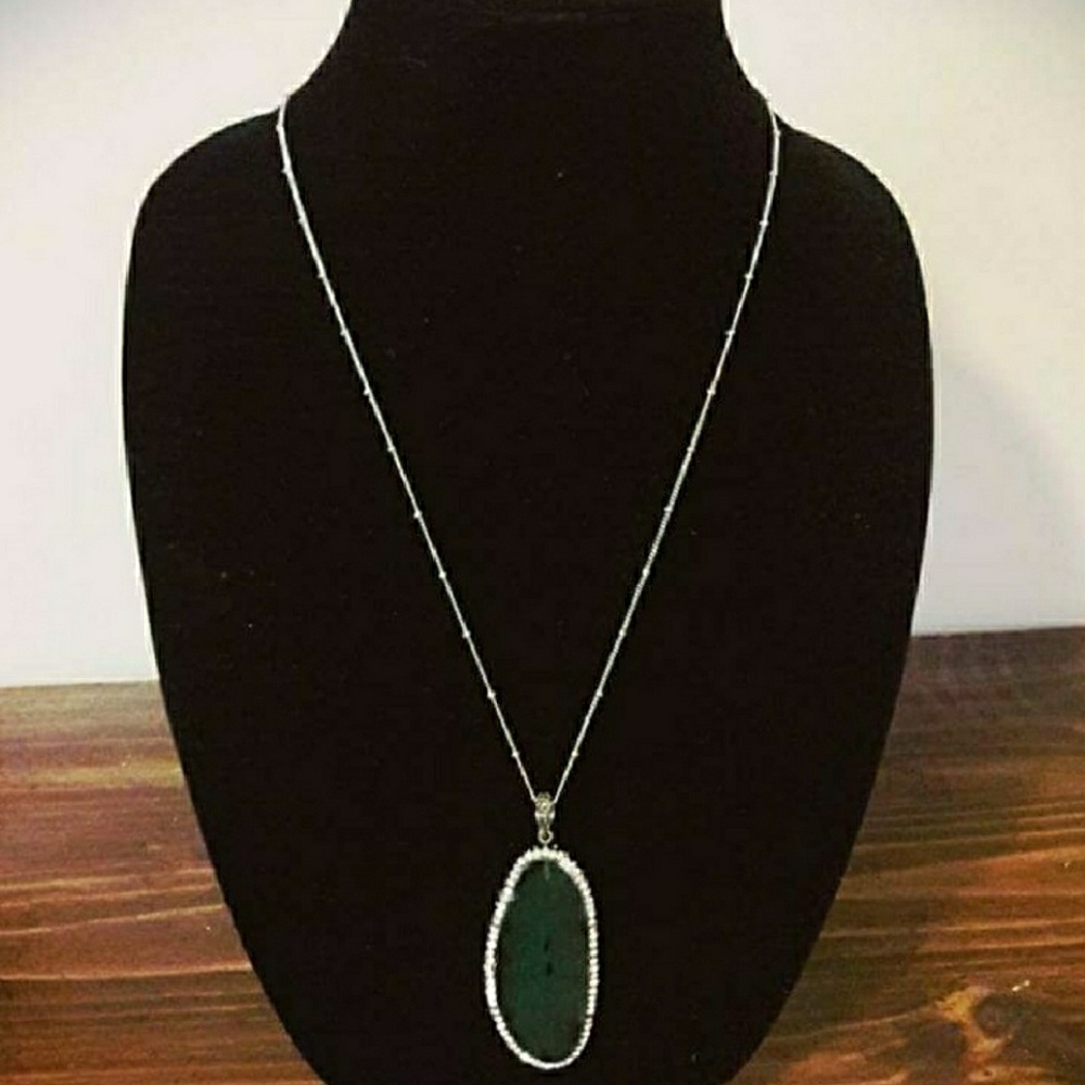 Green stone necklace